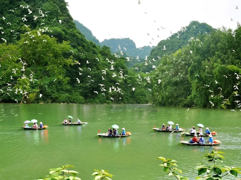 Thung Nham mang không gian xanh với núi đá và khu sinh thái chim