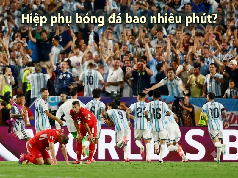 Hiệp phụ bóng đá gồm 30 phút, chia thành hai hiệp 15 phút