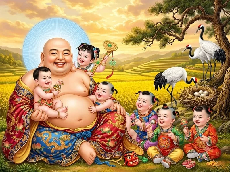 Mơ thấy Phật Di Lặc thường gắn với niềm vui và sự sung túc