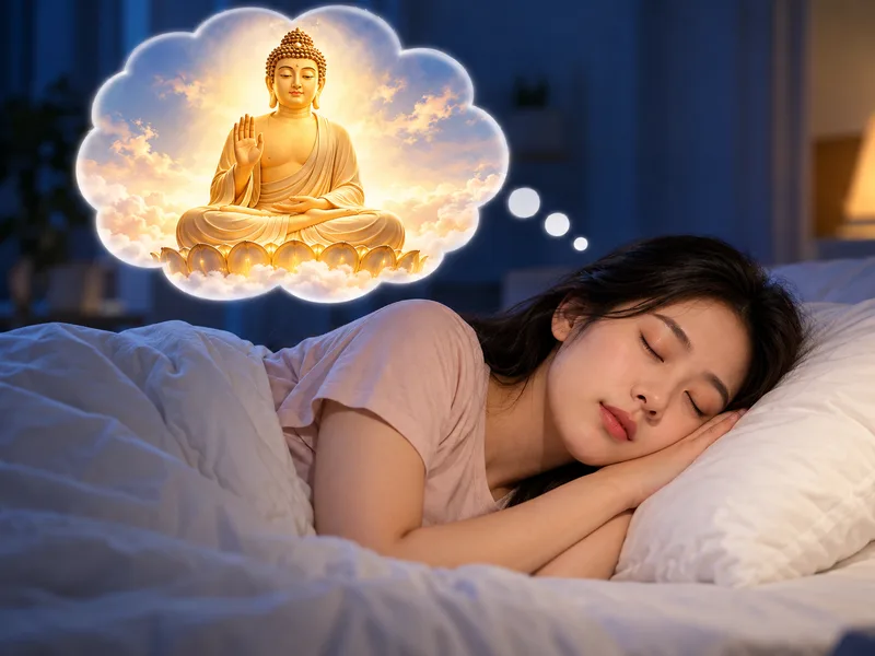 Nằm mơ thấy Phật thường gợi liên tưởng đến bình an và lòng từ bi