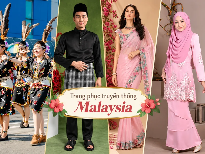 Trang phục truyền thống Malaysia thể hiện sự đa dạng văn hóa các dân tộc